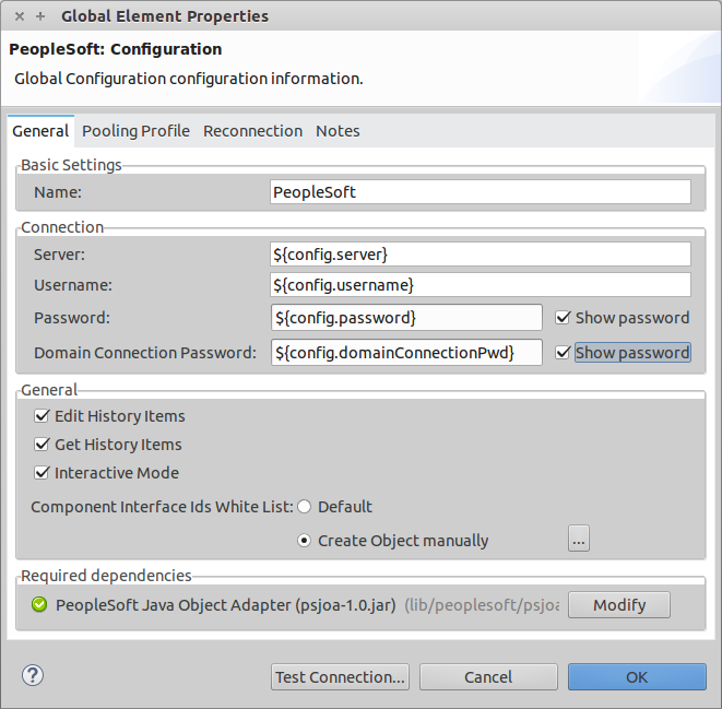 Global Element Configuration